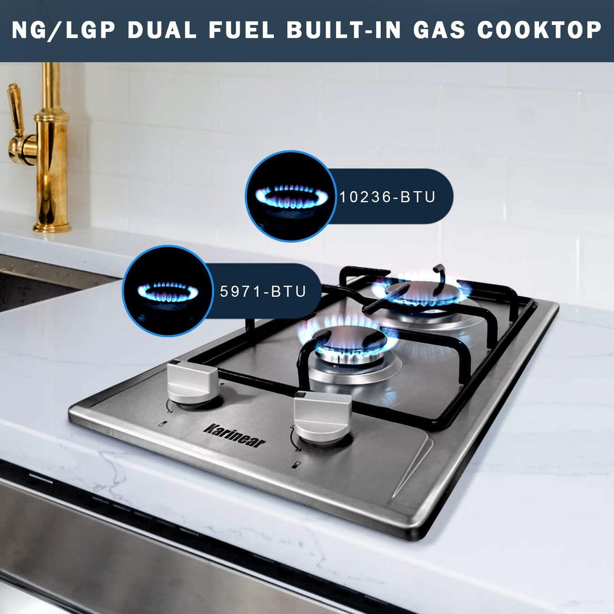Kitchen burning gas