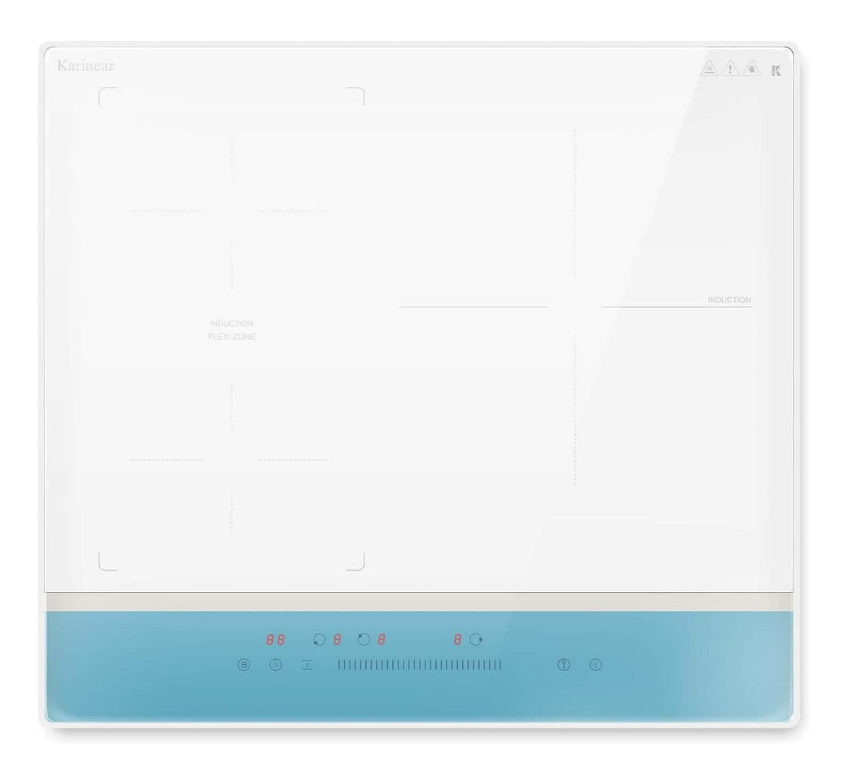 Karinear 24 inch induction cooktop With 3 burner With Boost and Flexible Zone 6800W