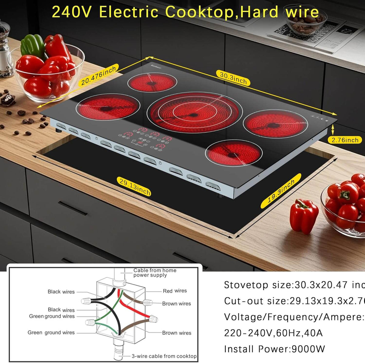 30 inch electric cooktop
