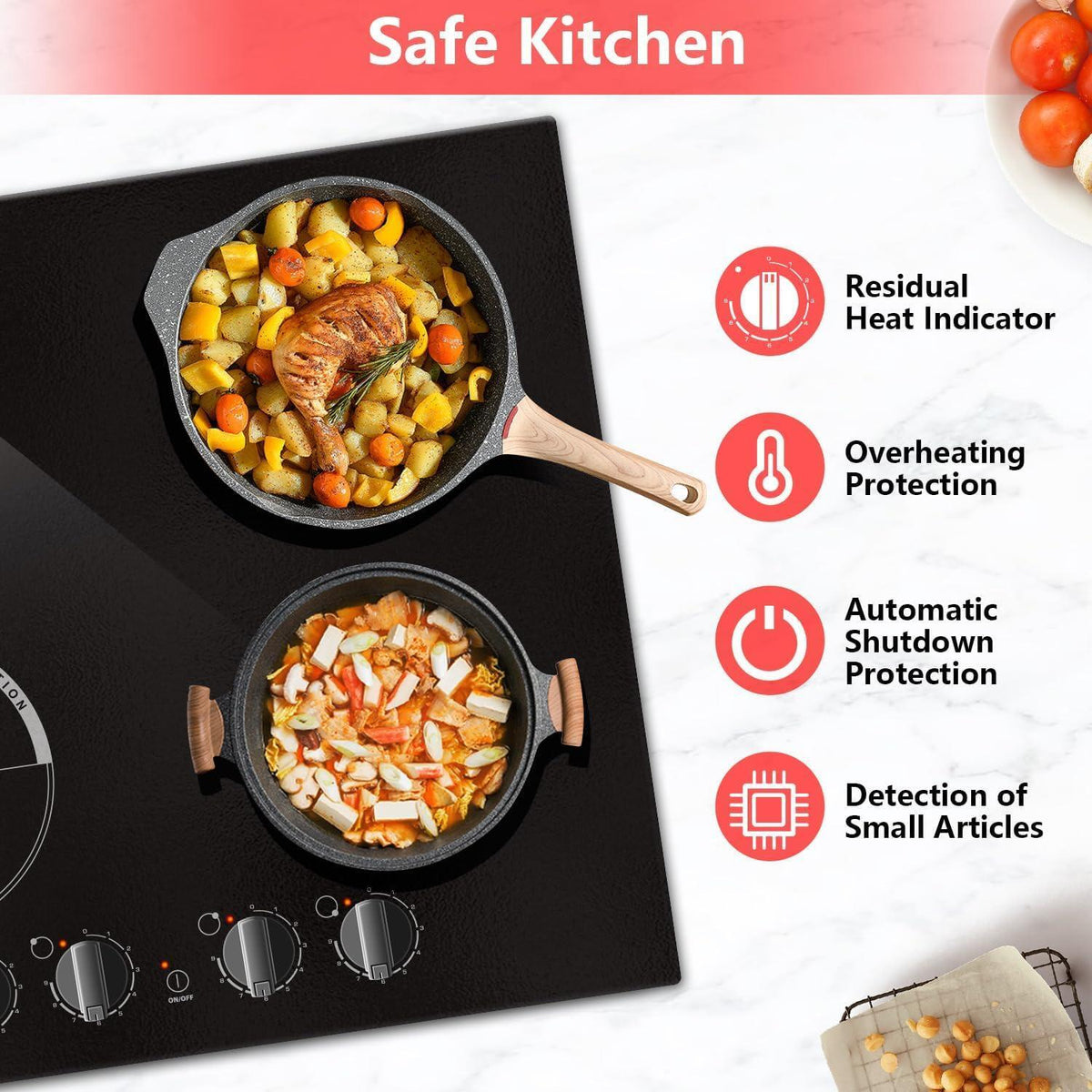 induction cooktop with knobs