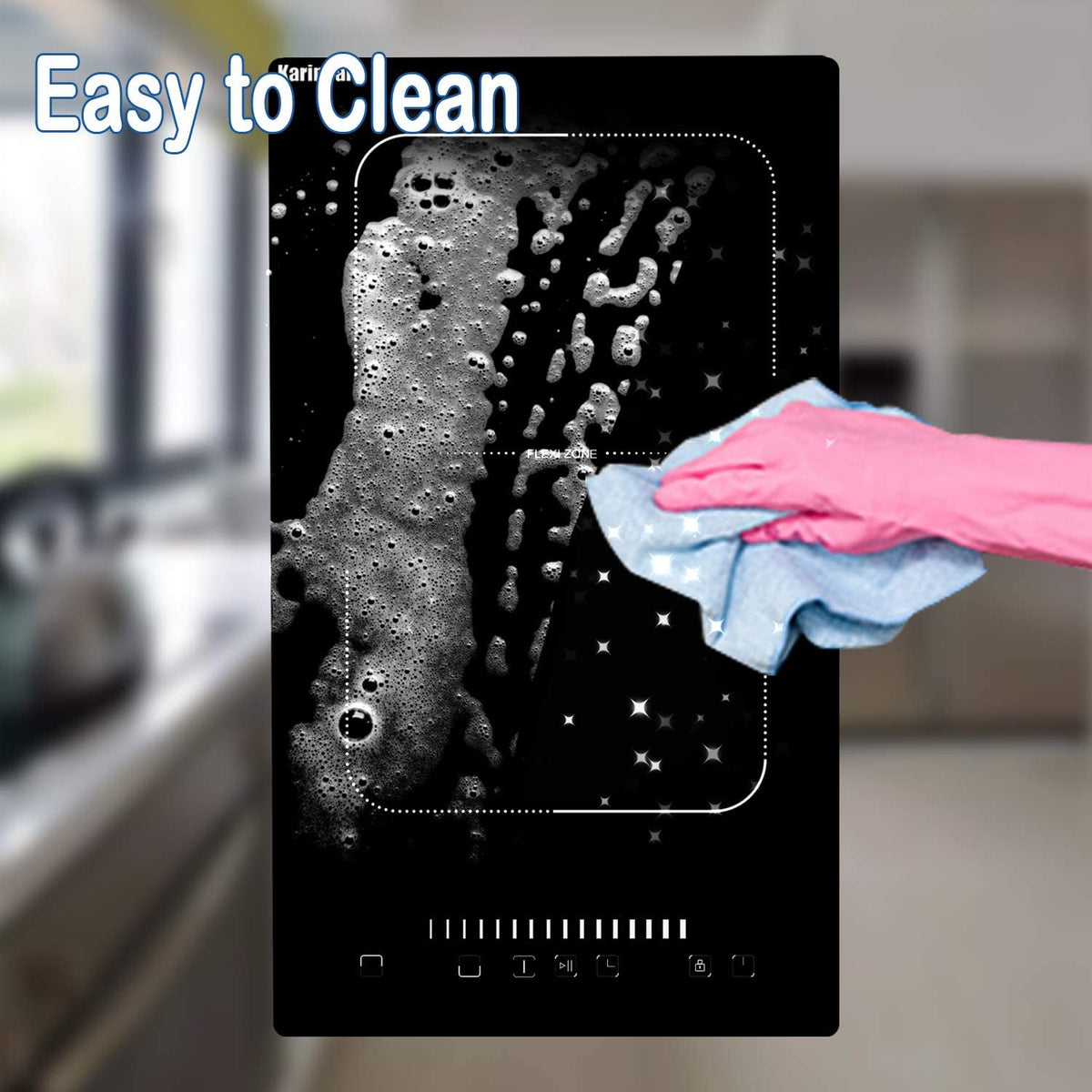 This area can be used as a large area or as two separate areas, depending on the cooking needs at any time.