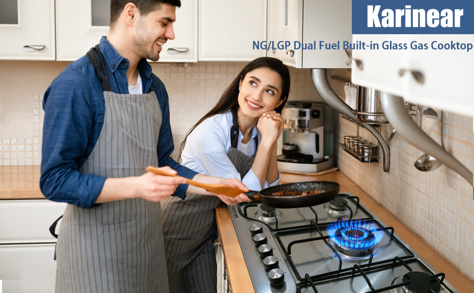 Karinear 30 inch Stainless Steel Gas Cooktop