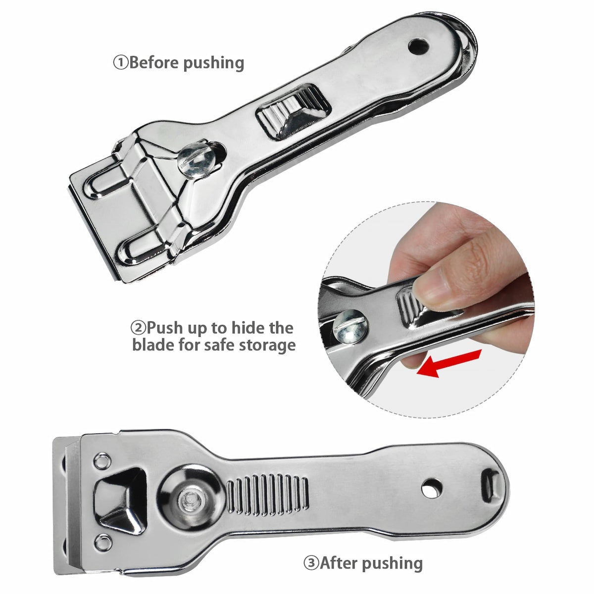 Metal Razor Blade Scraper Tool - Window Scraper/Glass Cooktop Scraper