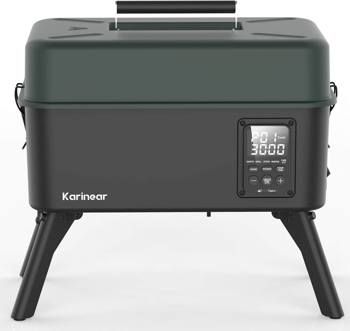 Karinear Woodfire Electric Outdoor Grill With Pellets and Digital Probe
