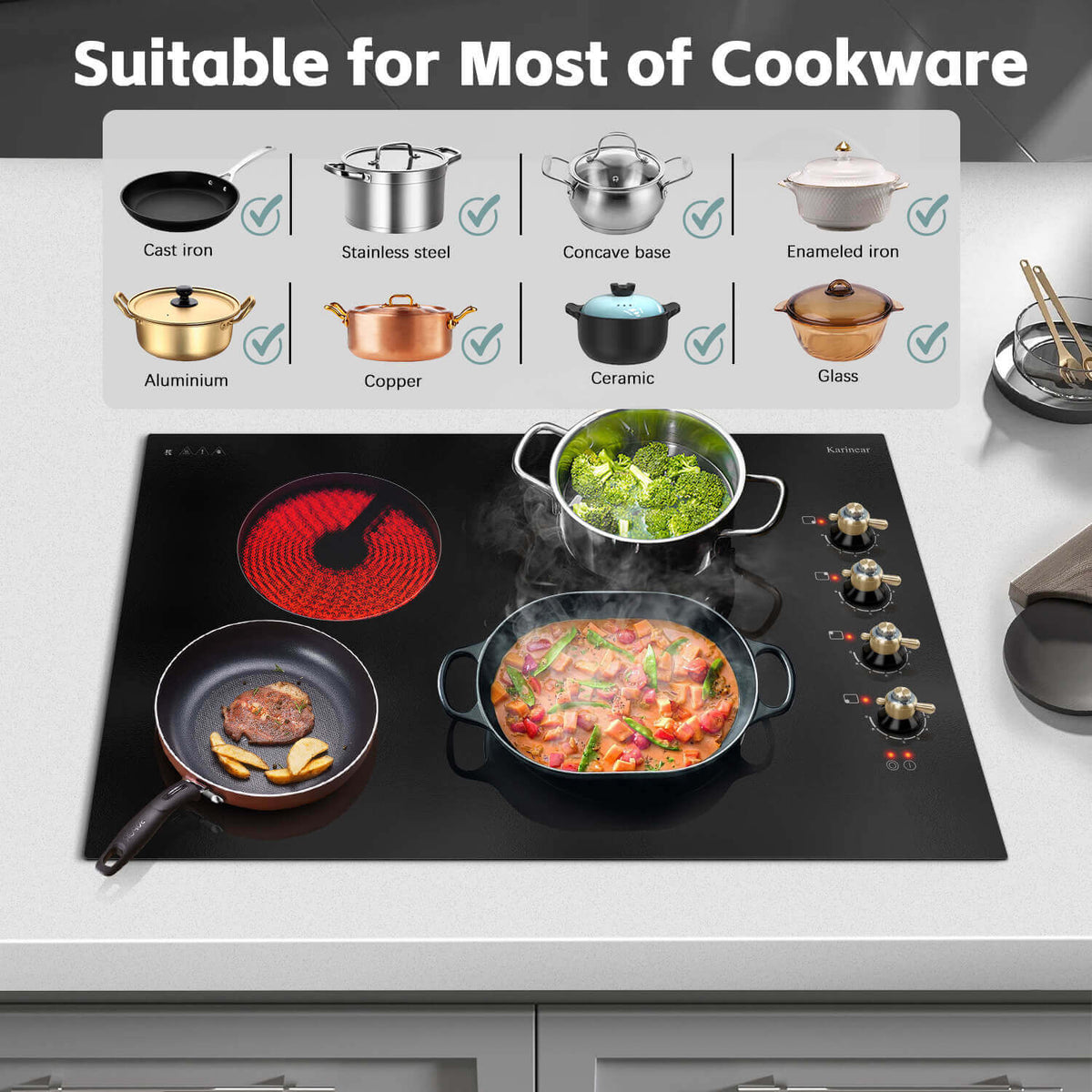 30 Inch Electric Cooktop