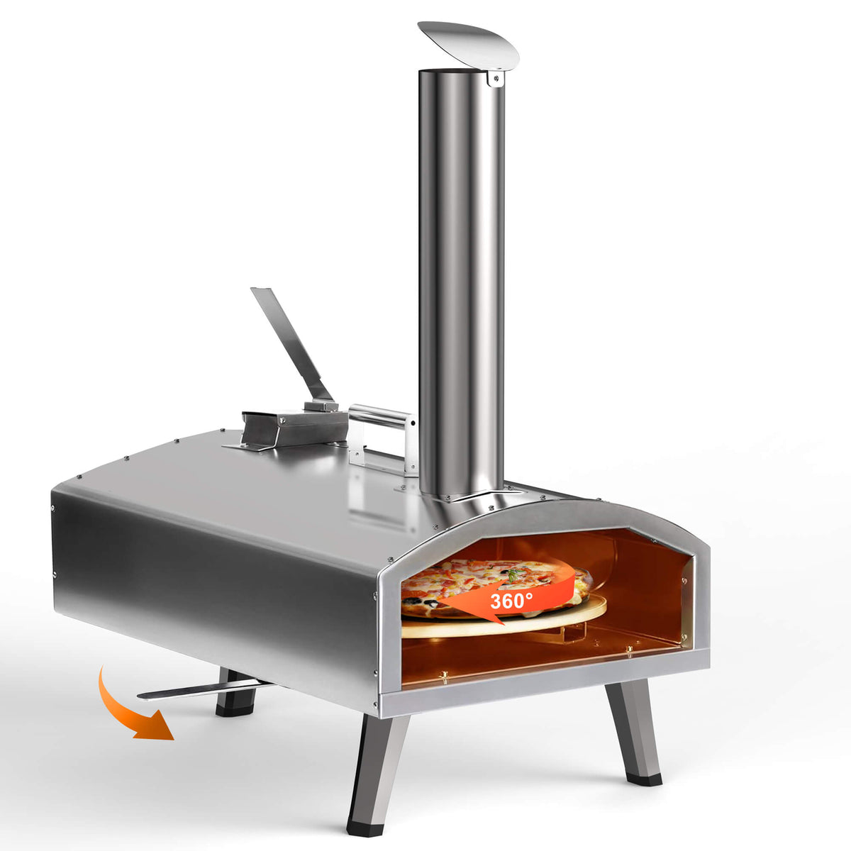 Karinear 12 Multi-Fuel Gas Pizza Oven & Wood Fired Outdoor Pizza Oven