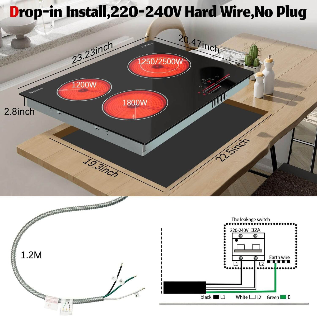 24 inch electric cooktop