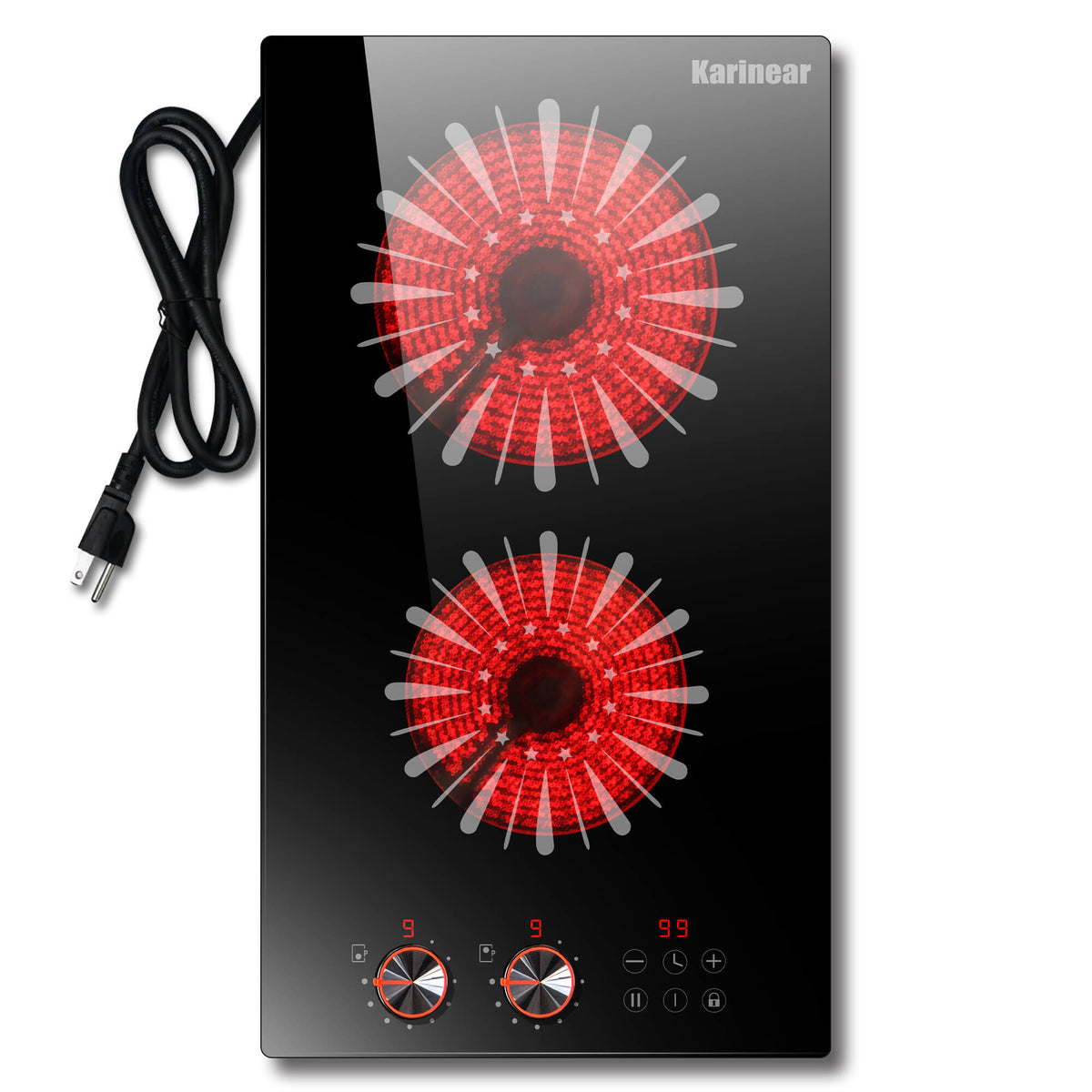 karinear 2 burner electric cooktop