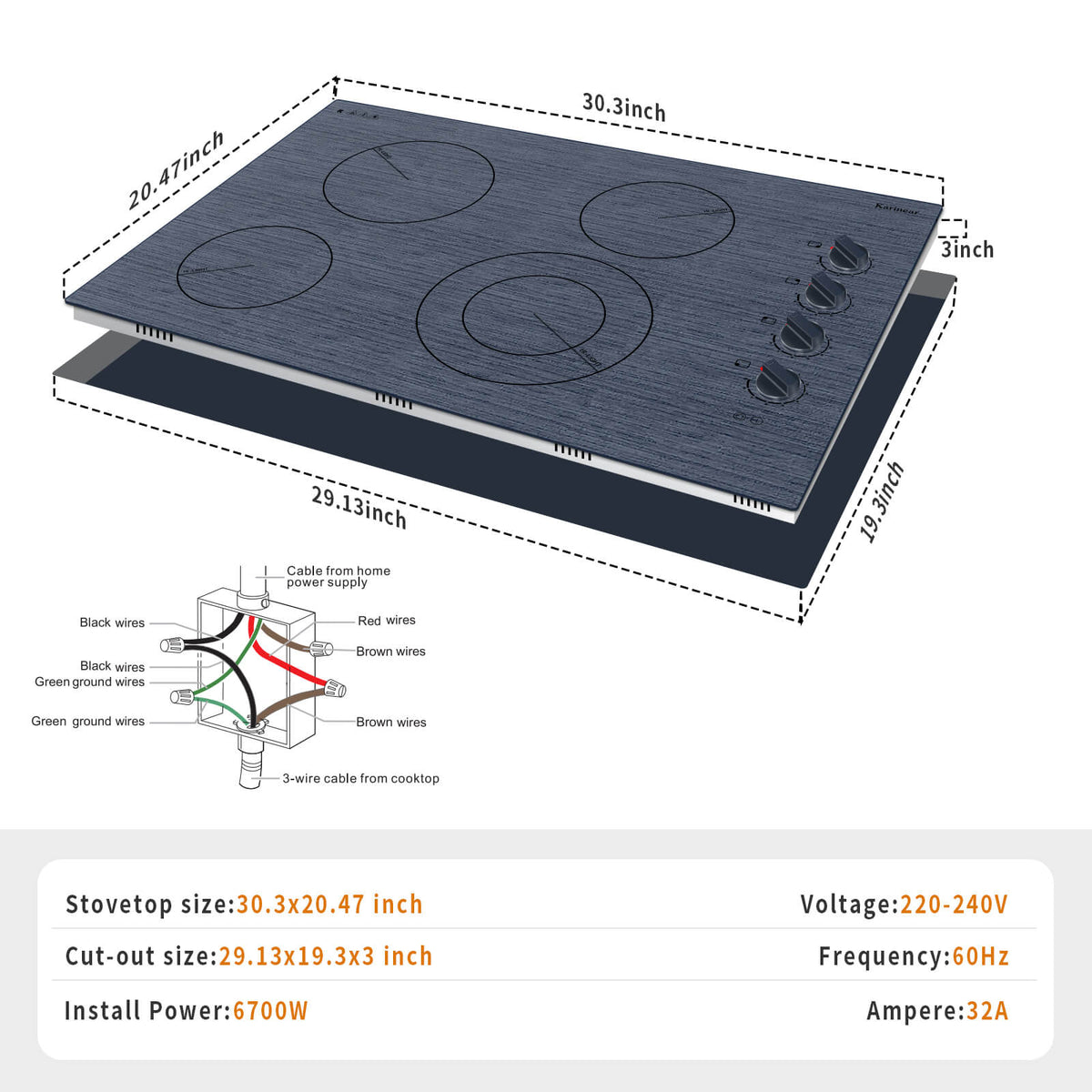 30 inch electric cooktop
