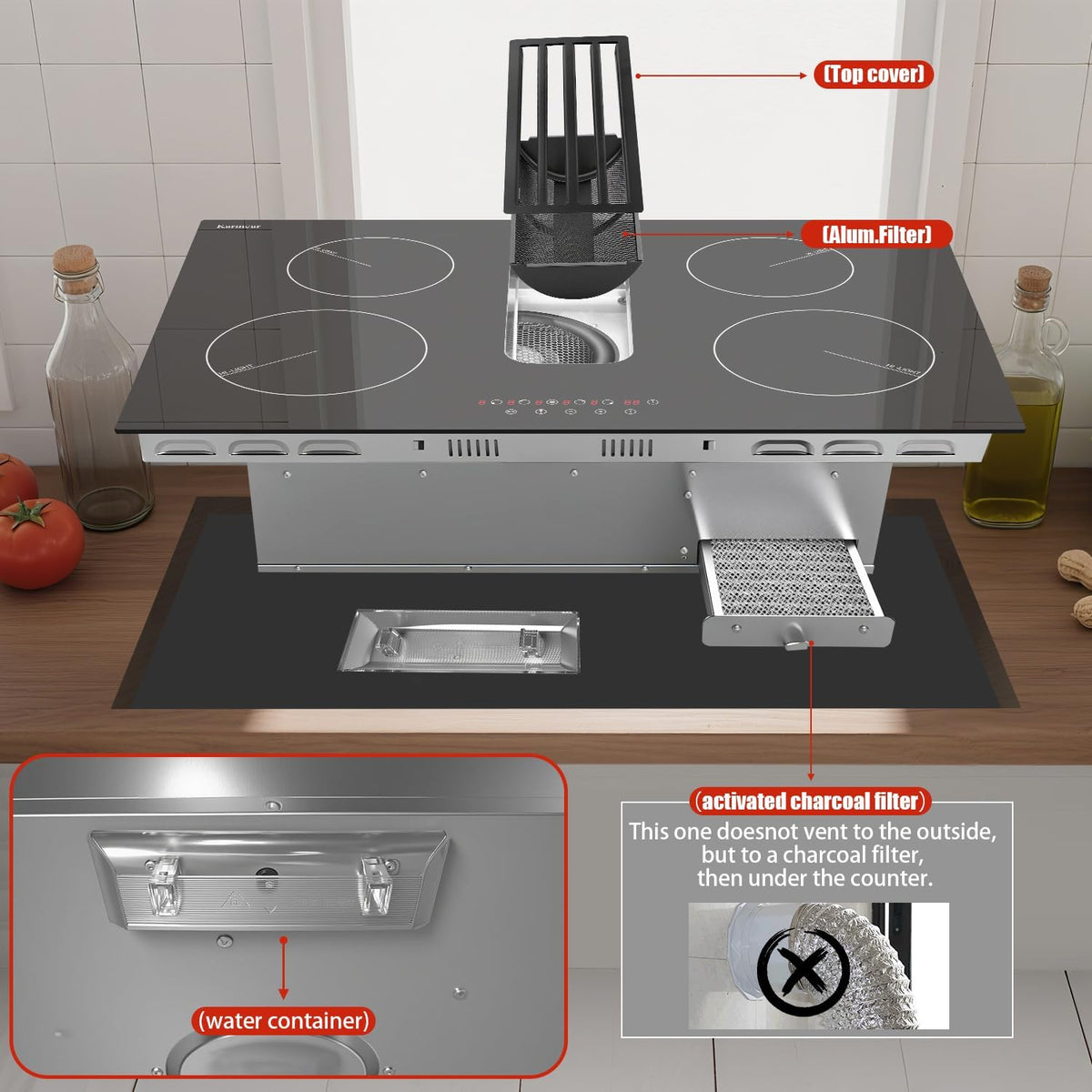 Downdraft Electric Cooktop  