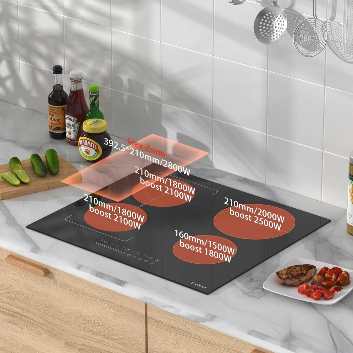 Electric Hob with Flex Zone