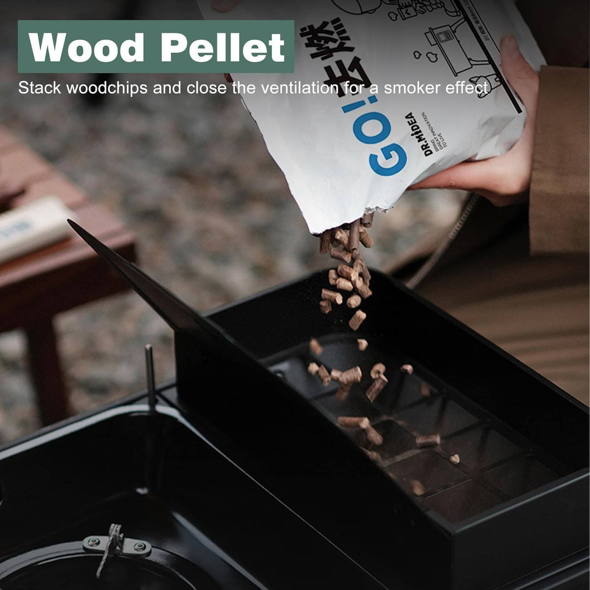 Karinear Woodfire Electric Outdoor Grill With Pellets and Digital Probe