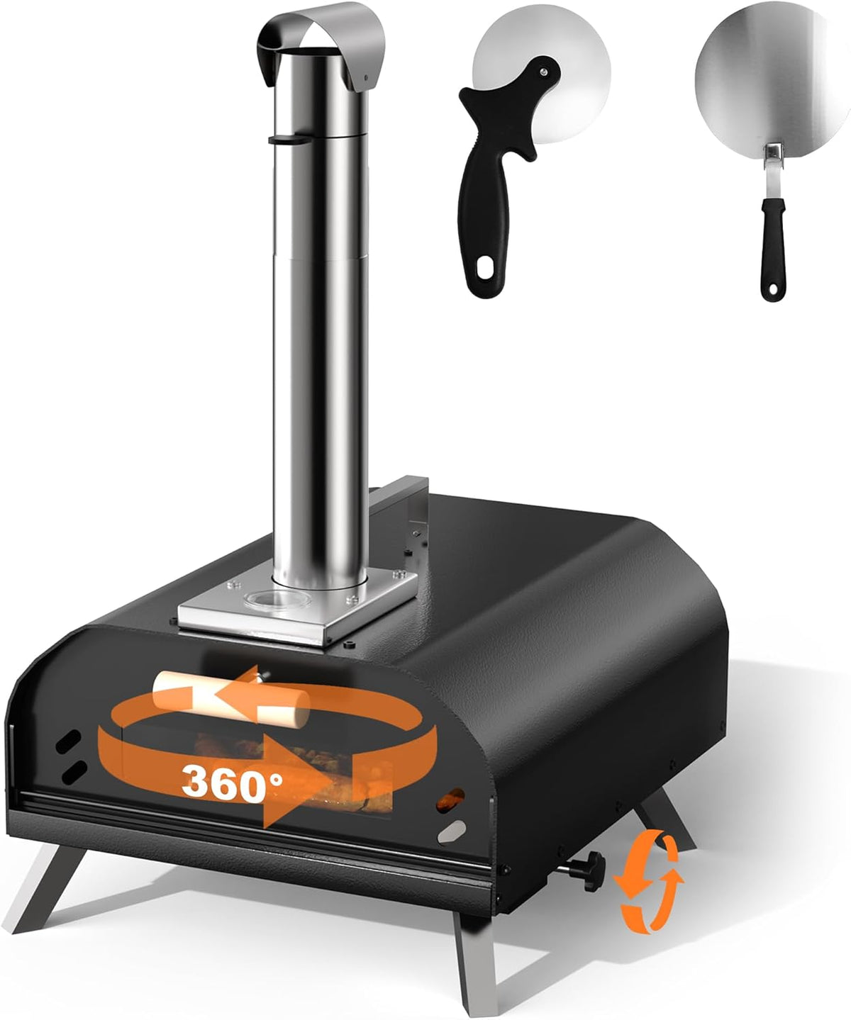 Karinear Portable Pizza Oven With Pizza Peel and Pizza Cutter For Outdoor